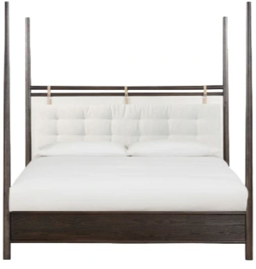 Modus Furniture Rockport Turtle Dove/Yin Queen Upholstered Poster Bed-2