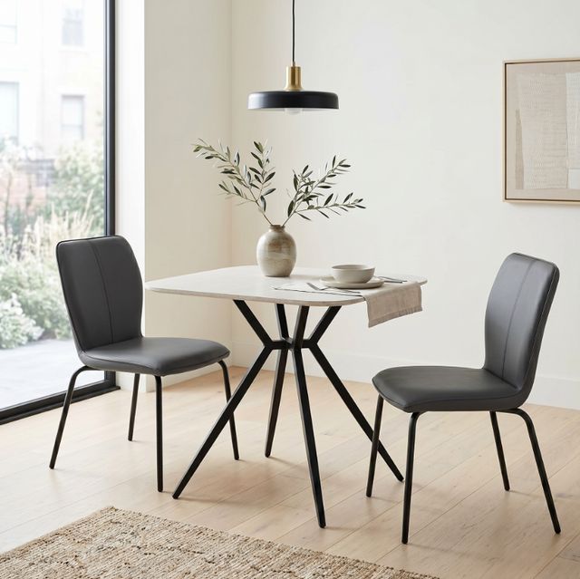 Cramco Stanton Charcoal/Matte Black Dining Side Chair-1