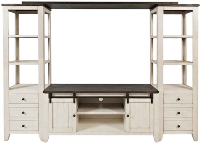 Jofran Inc. Madison County Vintage White Madison County Media Bridge-1