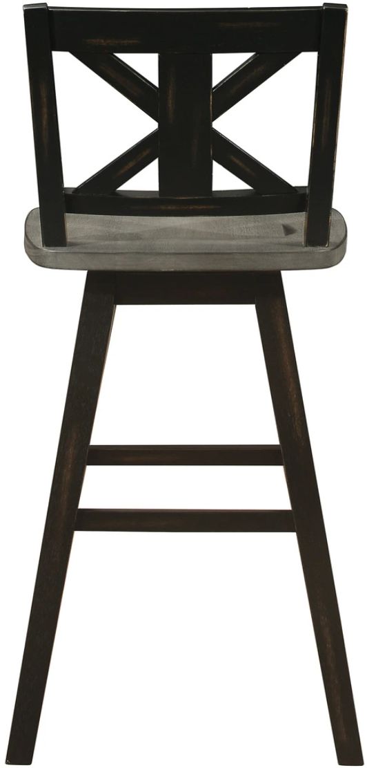 Homelegance® Amsonia Black/Distressed Gray Pub Height Chair-3