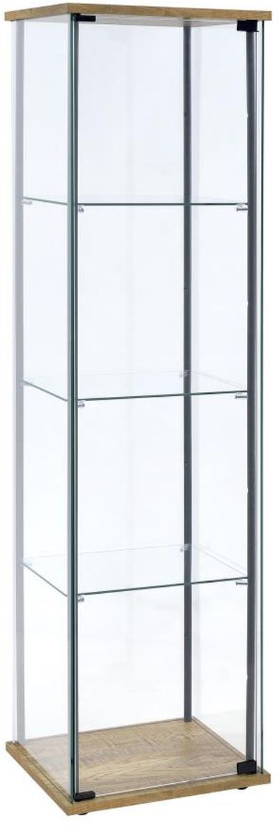 Coaster® Bellatrix Clear/Mango Display Cabinet-0
