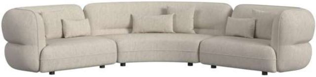Elements International Four Seasons 3-Piece Camel L-shape Sectional-3