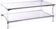 Mazin Furniture Lyrica Glass Top Rectangle Coffee Table with Chrome Base -0