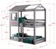 Donco Kids Deer Blind Blue/Rustic Light Gray Youth Twin/Twin Bunkbed with Tent Kit-2