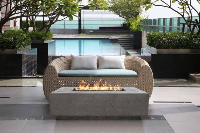 XO Handcrafted Pewter Rectangular Fire Table-1