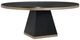 Century® Corso Black Cerused 72" Round Dining Table-0