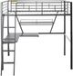 ACME Furniture Senon Black/Silver Twin Loft Bed with Desk-1