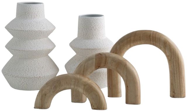 Signature Design by Ashley® Maddwarth 5-Piece Natural Brown/White Accessory Set-0
