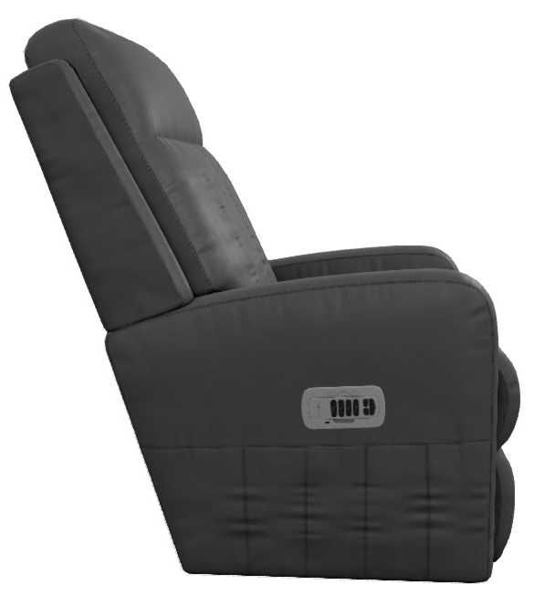 La-Z-Boy® Finley Onyx Leather Power Wall Recliner with Headrest and Lumbar-3