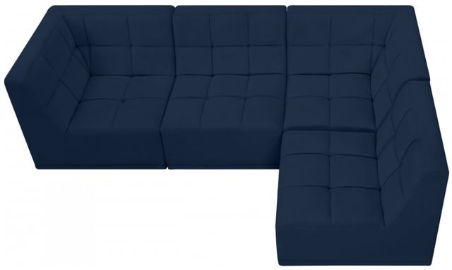 Meridian Furniture Relax 4-Piece Navy Modular Sectional Set-2