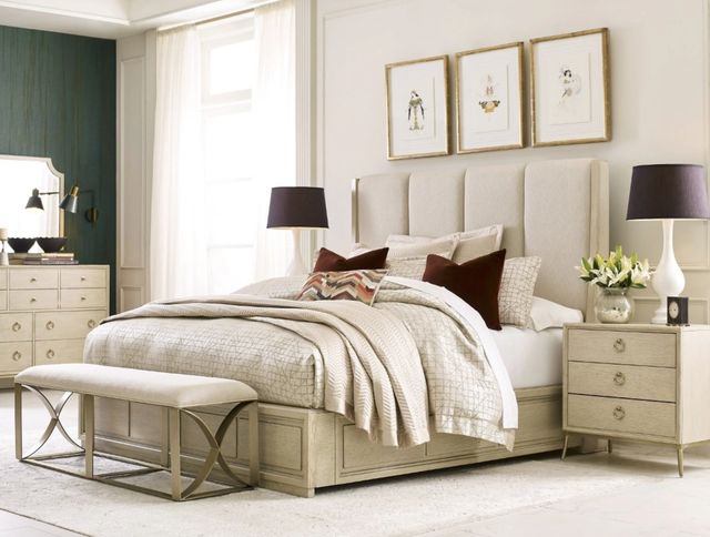 American Drew® Lenox Siena Alabaster California King Upholstered Panel Bed-1