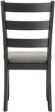 Elements International Martin 6-Piece Black/Gray Dining Set-3