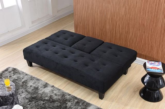 Milton Greens Stars Black Dacron Futon Sofa Bed-3