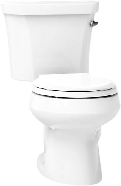 KOHLER® Wellworth® White 2-Piece 29" Round-Front Right-Hand Trip Toilet, 1.28 Gpf-0