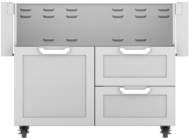 Hestan® Professional 42" Outdoor Double Drawer and Door Tower Cart-Stainless Steel-0