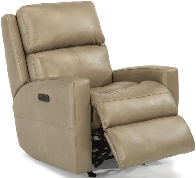 Flexsteel® Catalina Taupe Power Rocking Recliner with Power Headrest-1