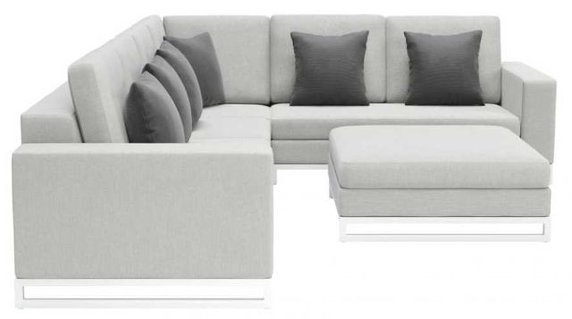 Zuo® Modern Corona Del Mar 4-Piece Gray Outdoor Fabric Modular Sectional-2
