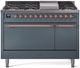 Ilve® Nostalgie II Series 48" Blue Gray Pro Style Dual Fuel Range-0