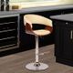 Armen Living Paris Cream Adjustable Swivel Bar Stool-3
