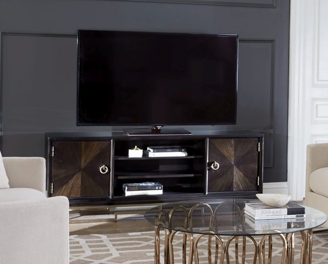 Coaster® Corliss Americano and Rose Brass TV Console-1