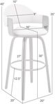 Armen Living Daxton Brown/Walnut Bar Stool-2