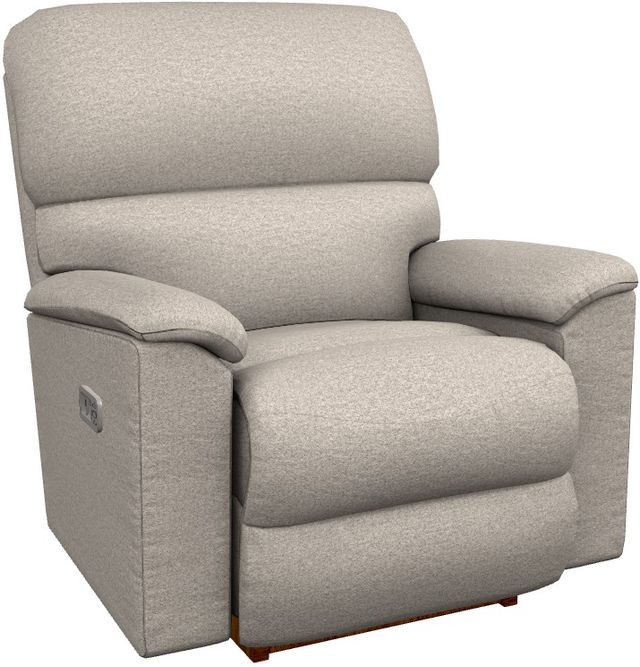 La-Z-Boy® Brooks Muslin Power Rocking Recliner with Headrest-0