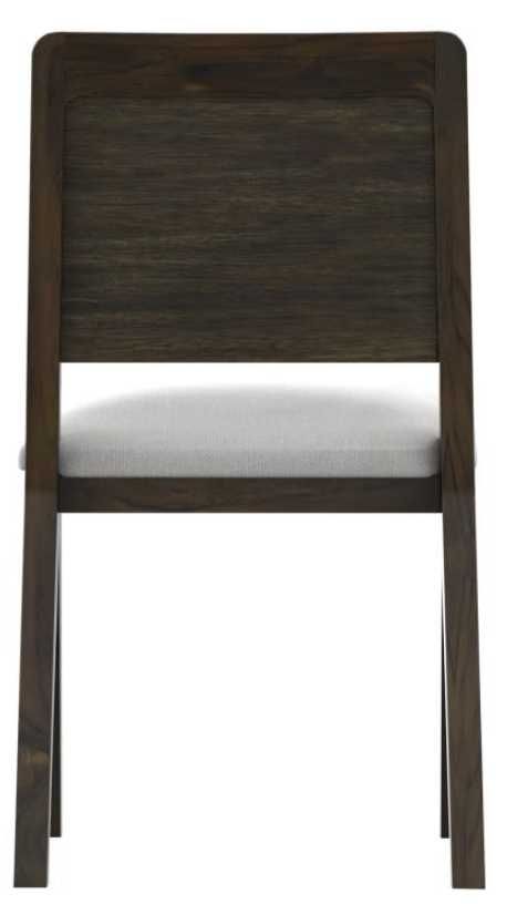 International Furniture Direct Dark Mezquite Black/White Upholstered Dining Side Chair-3