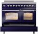 Ilve® Nostalgie II Series 40" Blue Pro Style Induction Range-4