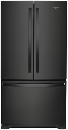 Whirlpool® 36 in. 20 Cu. Ft. Wide Counter Depth French Door Refrigerator-Black