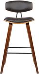 Armen Living Fox 2-Piece Brown/Walnut Counter Stool Set-2