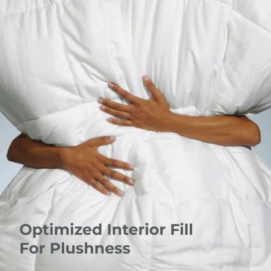 Cariloha Perfectly Soft White Queen Mid-Loft Bamboo Duvet Comforter-4