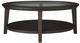 Signature Design by Ashley® Celamar Glass Top Cocktail Table with Dark Brown Base-1