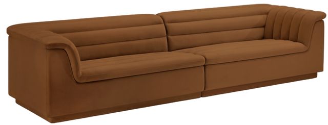 Meridian Furniture Cascade 2-Piece Saddle Velvet Sofa-0