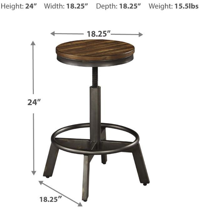 Signature Design by Ashley® Torjin Brown/Gray Swivel Counter Stool-1