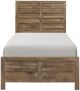 Mazin Furniture Mandan Weathered Pine Twin Panel Bed-1