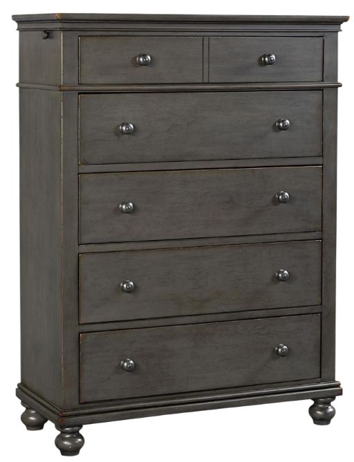 aspenhome® Oxford Peppercorn 5-Drawer Chest-0