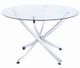 Coaster® Beckham 5-Piece White/Chrome Dining Table Set-1