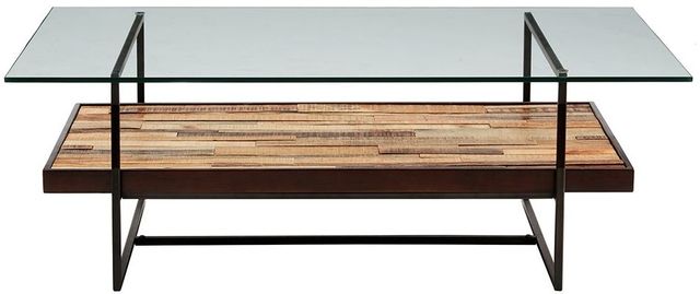 Olliix by INK+IVY Glass Top Coffee Table with Natural Tavarua Base-0