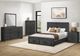 Monarch Specialties Inc. Graphite Grey Queen Panel Bed with 2 Drawers-1