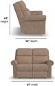 Flexsteel® Customizable Bernard Fabric Power Reclining Loveseat with Headrest and Lumbar-2