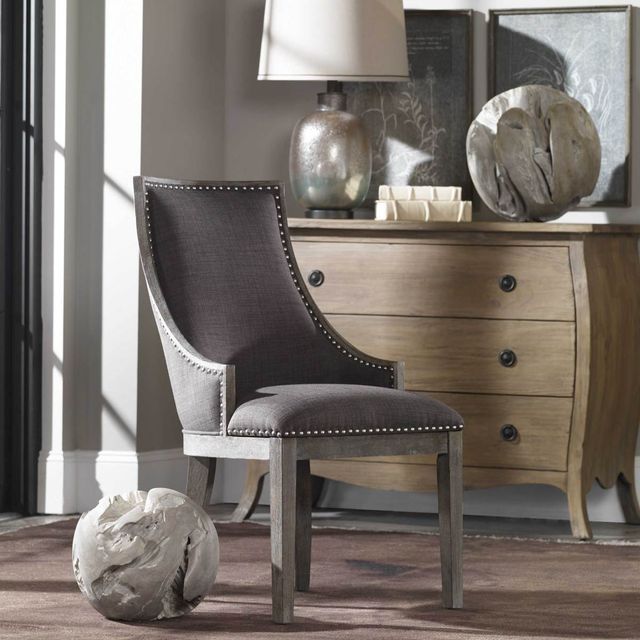 Uttermost® Ermanno 2-Piece Pale Gray Teak Ball Set-3