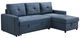 Mazin Furniture Faber 2-Piece Blue Sectional with Pull-Out Sleeper and Reversible Storage Chaise-0