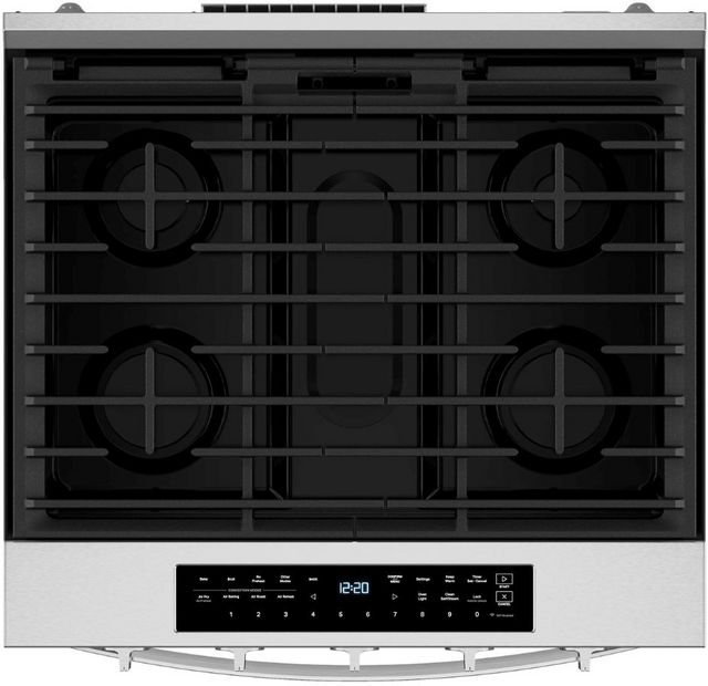 Whirlpool® 30" Fingerprint Resistant Stainless Steel Slide In Gas Range-2