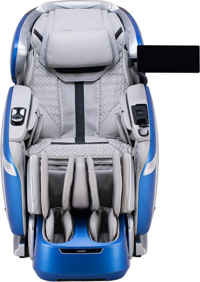 Cozzia® Quantum Blue/Silver Power Massage Chair-2