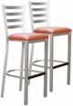 Linon Kara 2-Piece Rust/Silver Vinyl Barstool-0