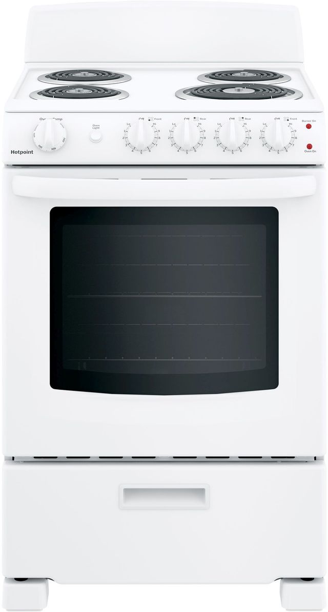 Hotpoint® 24" White Free Standing Electric Range-0