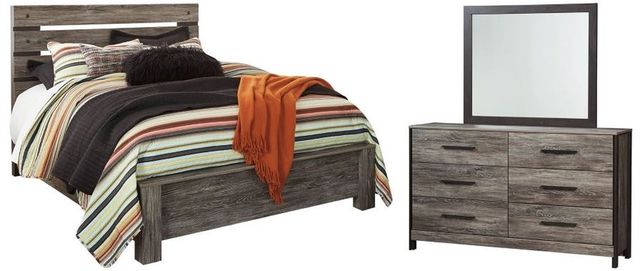 Signature Design by Ashley® Cazenfeld 3-Piece Black/Gray Queen Panel Bed Set-0