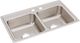 Elkay Lustertone® Classic Lustrous Satin 33" x 19-1/2" x 7-5/8" MR2-Hole Equal Double Bowl Drop-In Sink-0