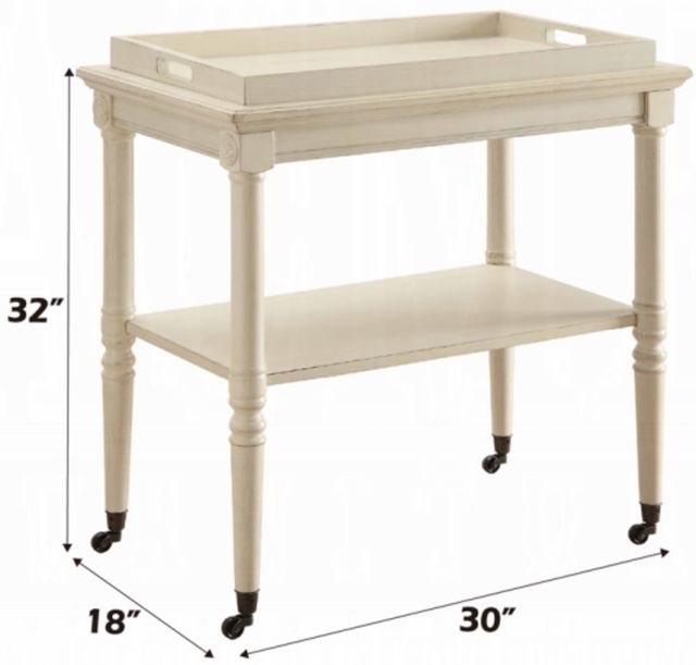 ACME Furniture Frisco Antique White Serving Cart-2