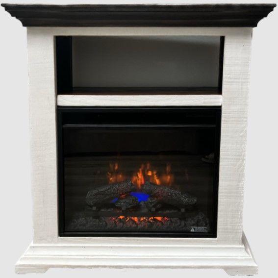 Million Dollar Rustic Portland Weathered White Fireplace-0